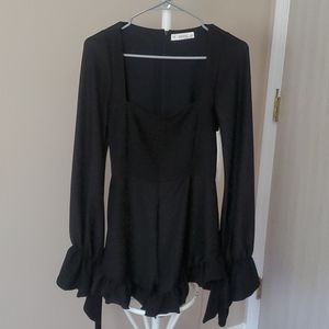 Black and sparkle romper